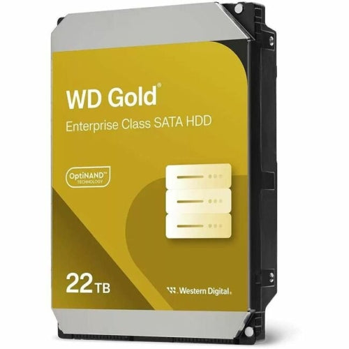Brand New - Western Digital 22TB WD Gold Enterprise Class SATA Internal Hard Drive HDD - 7200 RPM, SATA 6 Gb/s - WD221KRYZ - Hard Drive Only