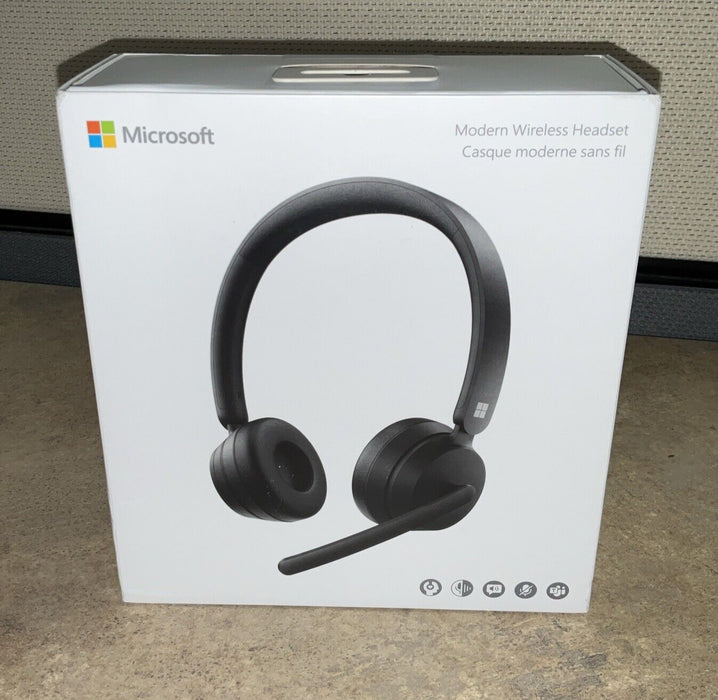 Microsoft Modern Wireless Headset: Teams Certified, on-ear controls, noise-reducing microphone, up to 50hr battery - ‎8JR-00001
