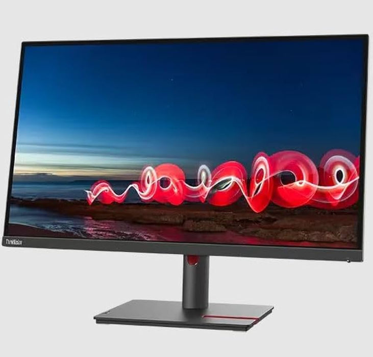 Moniteur Lenovo ThinkVision T27h-30 27" (68,58 cm) QHD IPS (2560 x 1440) 350 nits, déballé (produit neuf), ports USB, HDMI, LAN et DP, fréquence de rafraîchissement de 60 Hz, inclinaison, rotation, pivot et pied réglable en hauteur.