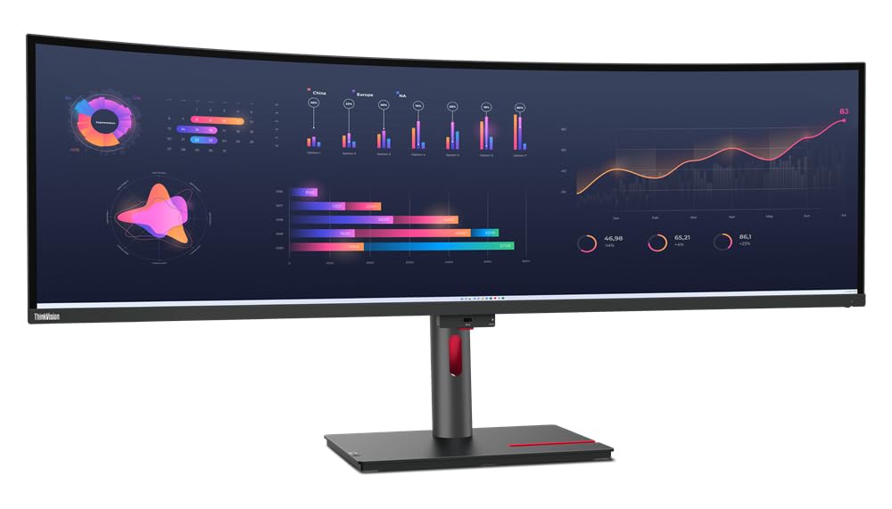 Produit déballé - ThinkVision P49w-30 - Moniteur ultra-large 49 pouces - QHD IPS, incurvé, HDMI, USB-C, Thunderbolt