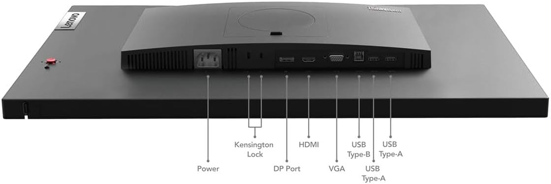 Open Box - Lenovo ThinkVision T23i-30 23" Class Full HD LCD Monitor - 16:9 - Raven Black