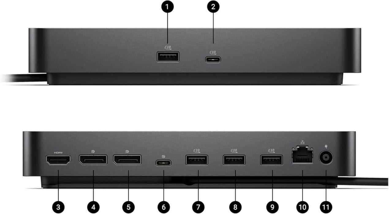 Boîte ouverte - Station d'accueil Dell Pro Smart Dock SD25 – Station USB-C avec chargement 130 W, prise en charge de 4 écrans, HDMI 2.1, double DP 1.4, gestion Wi-Fi, Ethernet 2,5 GbE