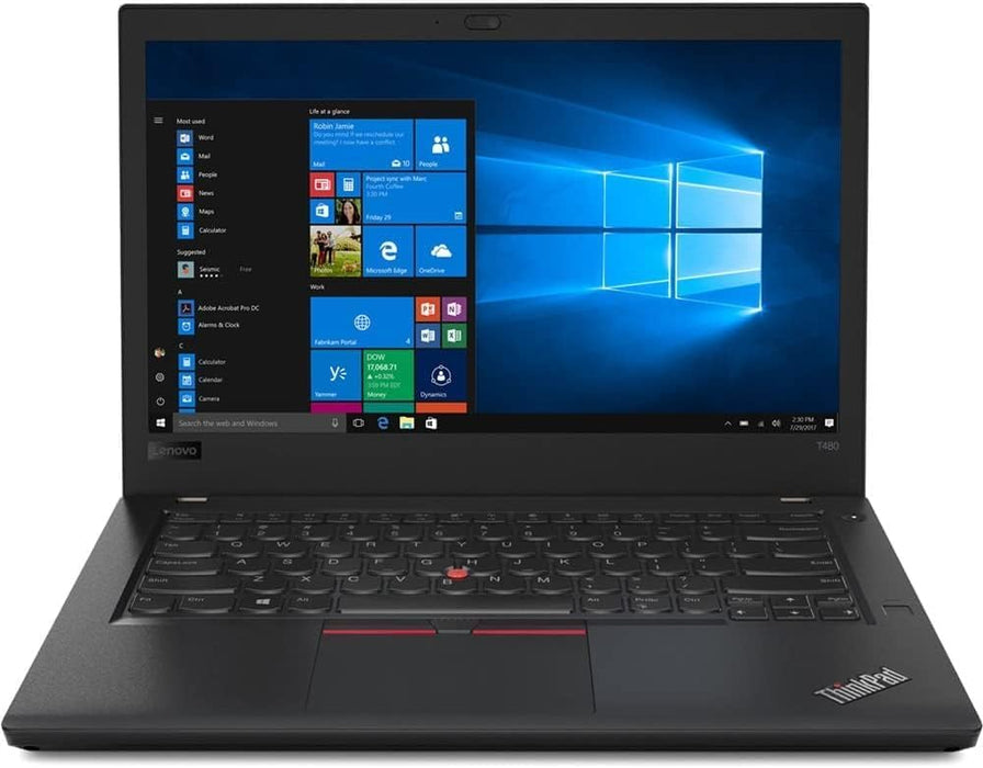 Refurbished (Fair) - Lenovo ThinkPad T480 | 14" Laptop | Intel Quad core i7-8650U, 16GB RAM, 256GB NVMe SSD, Windows 11 Pro