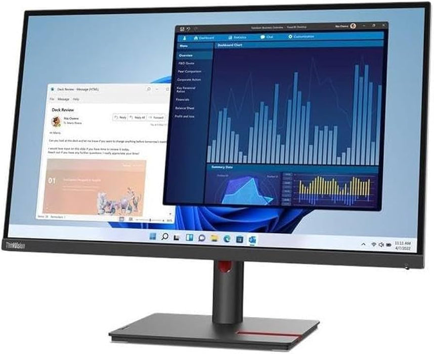 Open Box - Lenovo ThinkVision T27p-30 27" Class Webcam 4K UHD LCD Monitor - 16:9 - Black