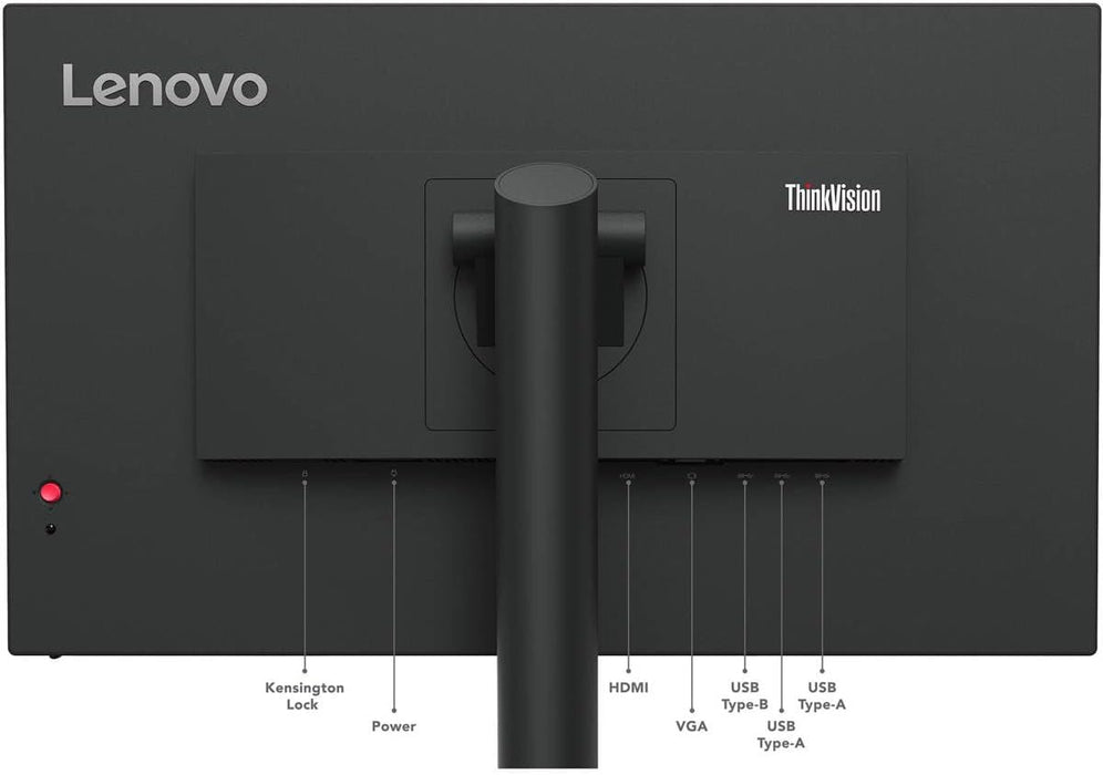 Refurbished (Good) - Lenovo ThinkVision T24i-30 23.8" Class Full HD LCD Monitor - 16:9 - Raven Black - 23.8" Viewable