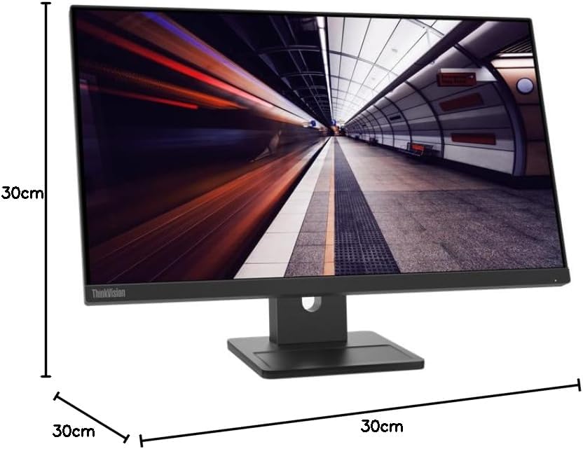 Refurbished (Excellent) - Lenovo ThinkVision E24-30 24" Class Full HD LED Monitor - 16:9 - Raven Black