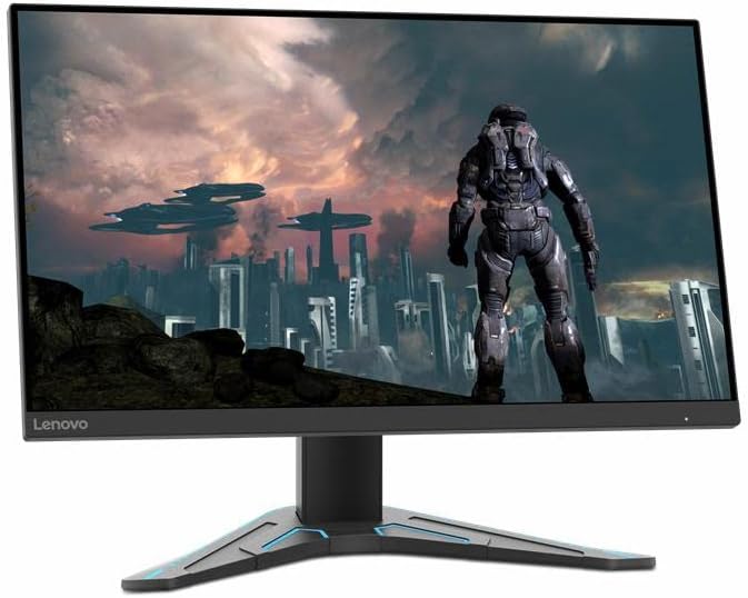 Lenovo G24-20 - Écran de jeu - 23,8 pouces FHD - 144 Hz - AMD FreeSync Premium - Certifié lumière bleue - Support inclinable et réglable en hauteur - HDMI et DP, noir