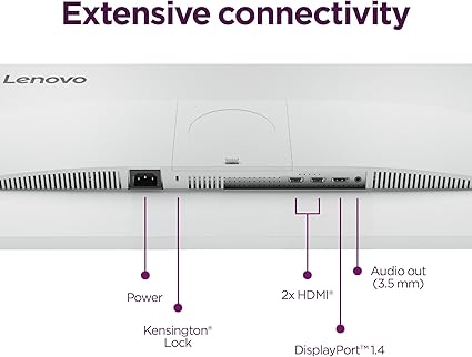Open Box - Lenovo L27q-4a Monitor - Everyday Monitor - 27" QHD IPS Display - 100Hz Refresh Rate - MaxxAudio® Tuned Speakers - Tilt Stand