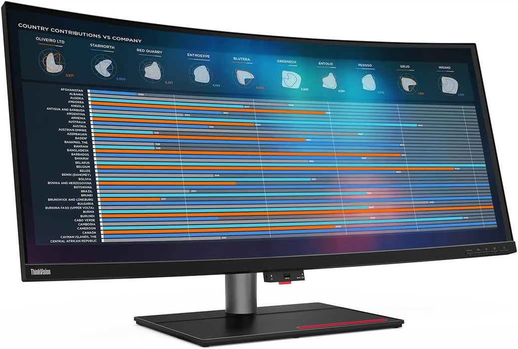 Remis à neuf (Excellent état) - Moniteur Lenovo ThinkVision P40w-20 39,7" (101,8 cm) incurvé 5K WUHD LCD WLED - Format 21:9 - Classe 40" (101,6 cm) - IPS - 5120 x 2160 - 1,07