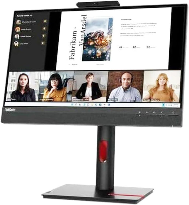 Lenovo ThinkCentre TIO22GEN5 - Moniteur LED Full HD 22 pouces avec webcam - Format 16:9 - Noir (Boîte ouverte)