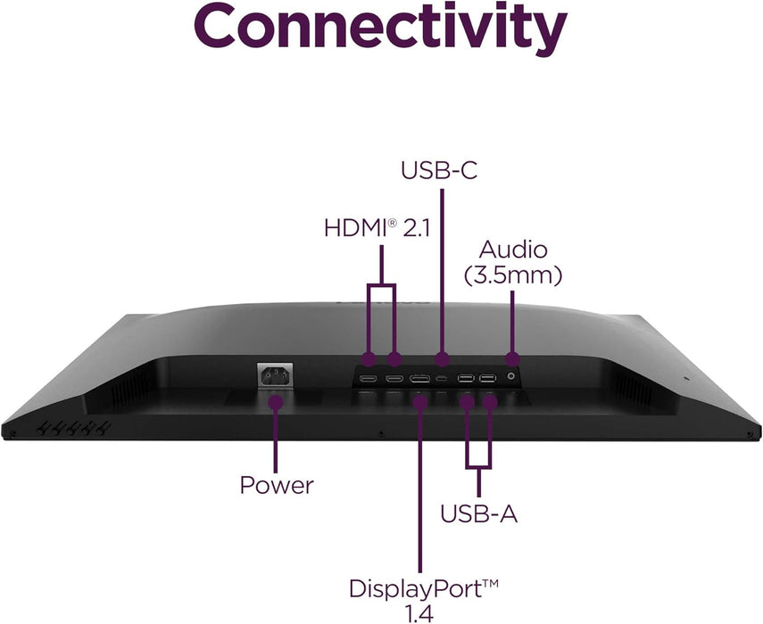 Produit déballé - Moniteur Lenovo N27p 27" QHD (3840 x 2160) - 2 ports HDMI, 1 port DisplayPort, 350 nits, 180 Hz, dalle IPS, temps de réponse de 0,5 ms - Noir