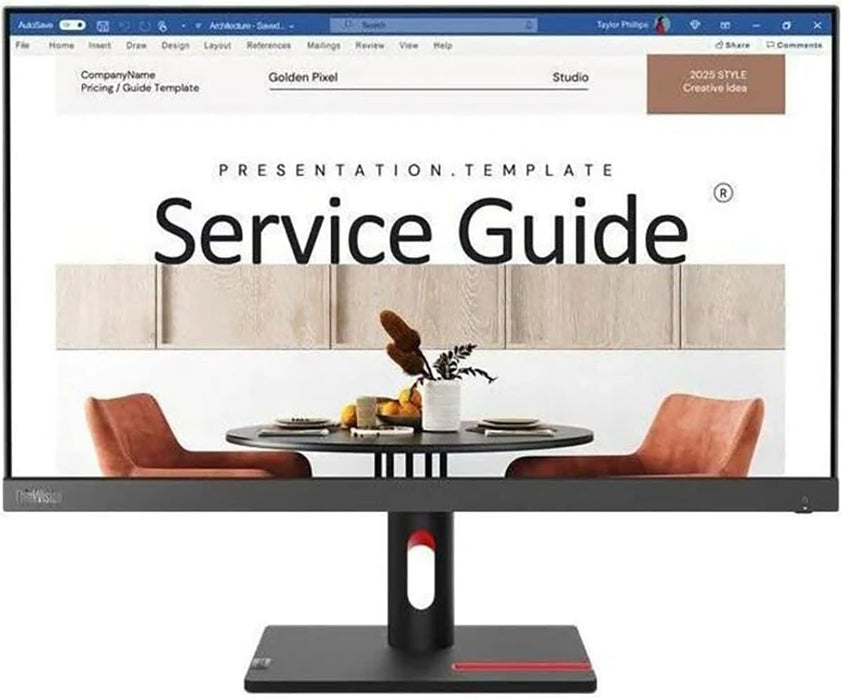 Open Box - Lenovo ThinkVision S24i-30 24" Class Full HD LED Monitor - 16:9 - Raven Black, Storm Gray