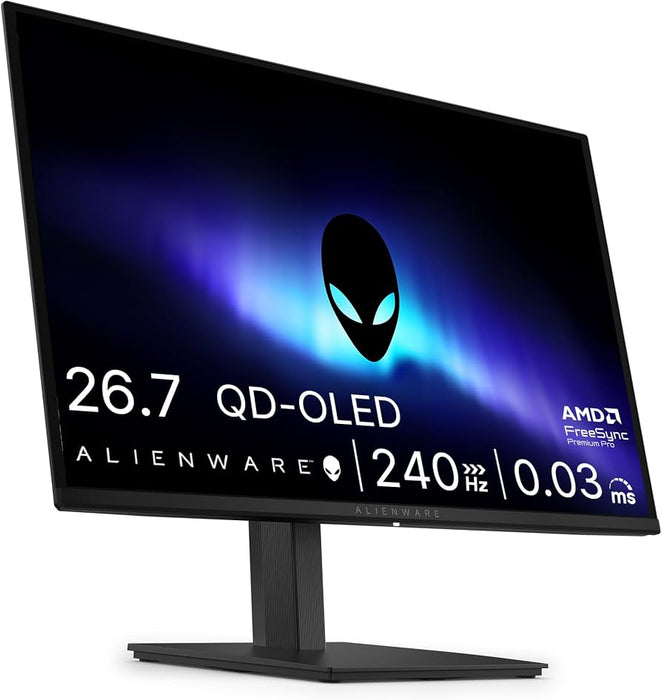 Open Box - Alienware 27 Gaming Monitor - AW2725DM - 27-inch QHD 180Hz 1ms Display, IPS, NVIDIA G-SYNC, AMD Freesync, VESA AdaptiveSync