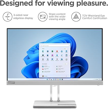 Open Box - Lenovo L22e-40 Monitor, 21.45” FHD Resolution, 250 nits Brightness, 75Hz Refresh Rate, AMD FreeSync, HDMI and VGA, Tilt-Adjustable Stand