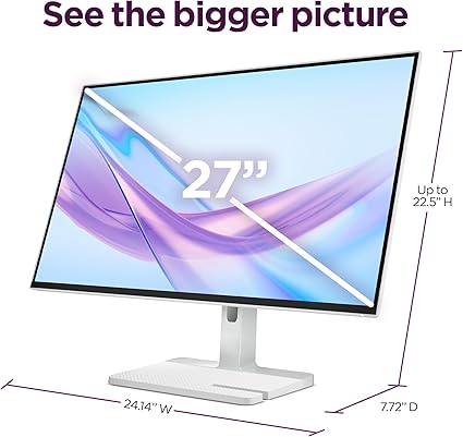 Open Box - Lenovo L27q-4a Monitor - Everyday Monitor - 27" QHD IPS Display - 100Hz Refresh Rate - MaxxAudio® Tuned Speakers - Tilt Stand