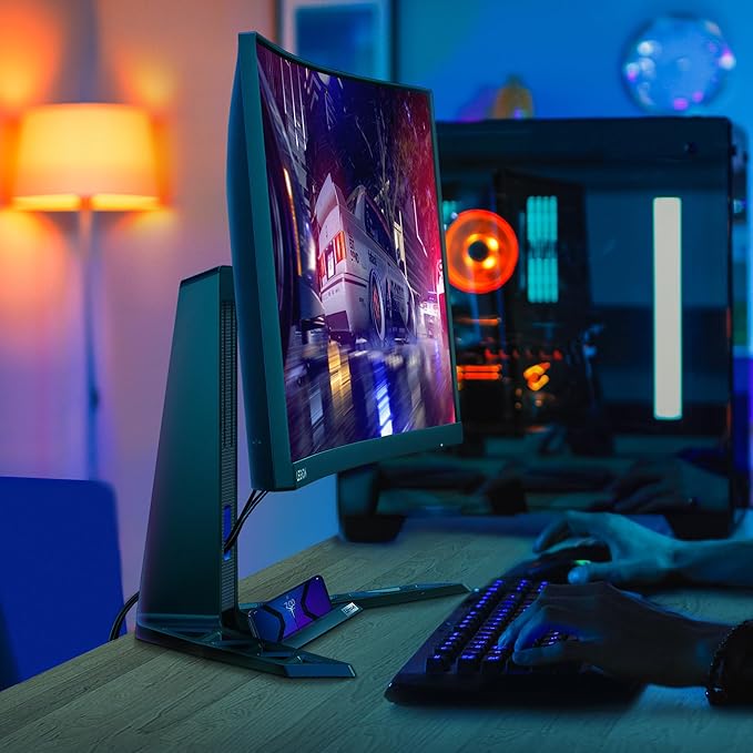 Open Box - Lenovo Legion R27i-30 | 27 Inch (68.5cm) 165Hz LED Gaming Monitor | 0.5ms, AMD FreeSync, 99%sRGB, 90% DCI-P3, 2xHDMI 2.1,1xDP| Tilt, Swivel, Pivot, Height Adjust Stand