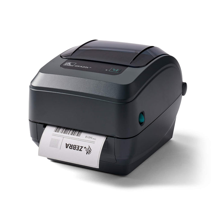 Open Box - Zebra GK420t Monochrome Desktop Direct Thermal/Thermal Transfer Label Printer, 5 in/s Print Speed, 203 dpi Print Resolution, 4.09" Print Width