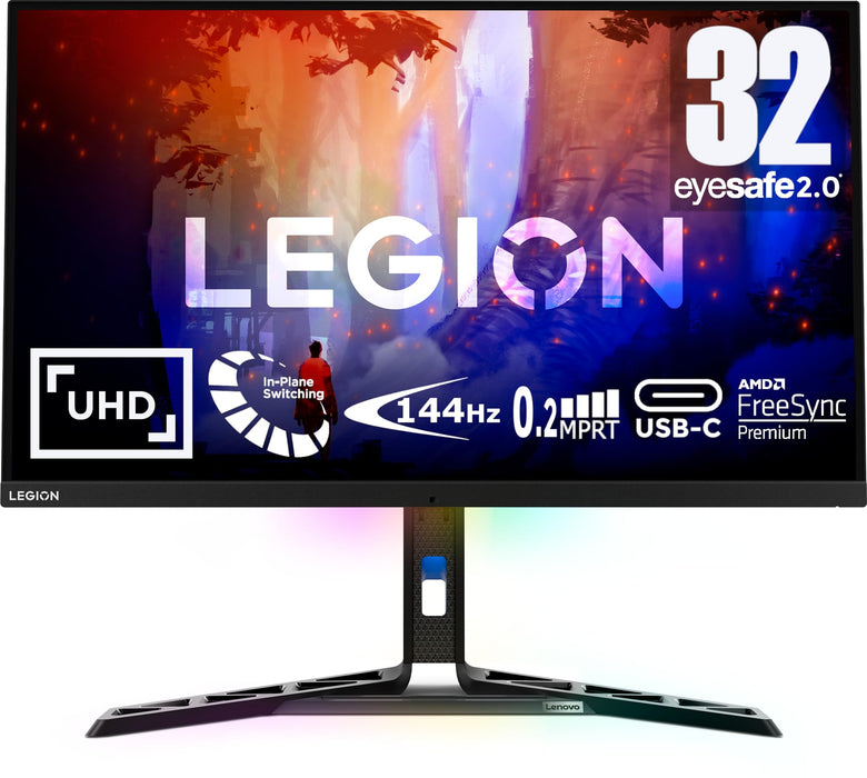 Lenovo Y32p-30 (boîte ouverte) - Écran 80 cm (31,5"), résolution 4K Ultra HD, noir, résolution 3840 x 2160 pixels