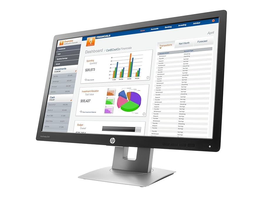 Écran HP EliteDisplay E232 23 pouces IPS avec rétroéclairage LED, 1920 x 1080 à 60 Hz, 96 ppp, remis à neuf (bon état)