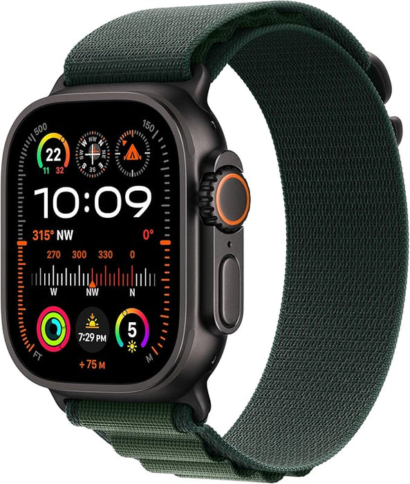 Open Box - Apple Watch Ultra 2 [GLOBAL, 49 MM] - Black Titanium - Dark Green Band