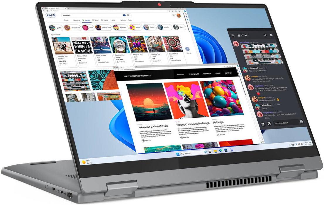 LENOVO IdeaPad 5 2-en-1 16AHP8, écran tactile IPS WUXGA 16", Ryzen™ 5 8645HS, 16 Go 512 Go, Windows 11 Famille, garantie Lenovo d'un an. 82DS0001CF