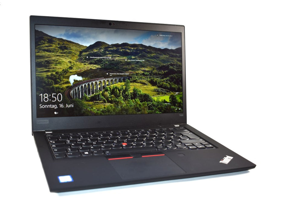 Reconditionné (État correct) - Ordinateur portable Lenovo T490 14", Intel Quad Core i7-8665U - 16 Go RAM - 256 Go SSD - Windows 11 Pro - Rayures / Éraflures mineures