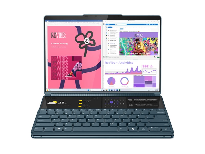 Open Box - Lenovo Yoga Book 9 Intel Laptop, 13.3" Glass, Intel Core Ultra 7 155U, 16, 1TB SSD, Win 11,